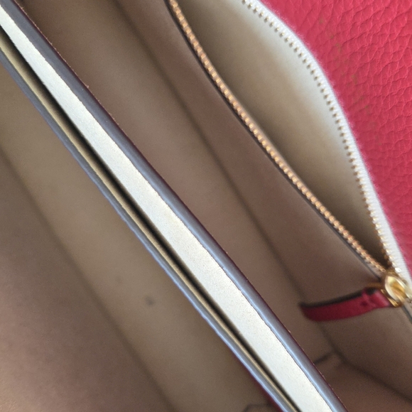 Tory Burch Red Leather Bag with Gold Accents - Picture 10 of 11